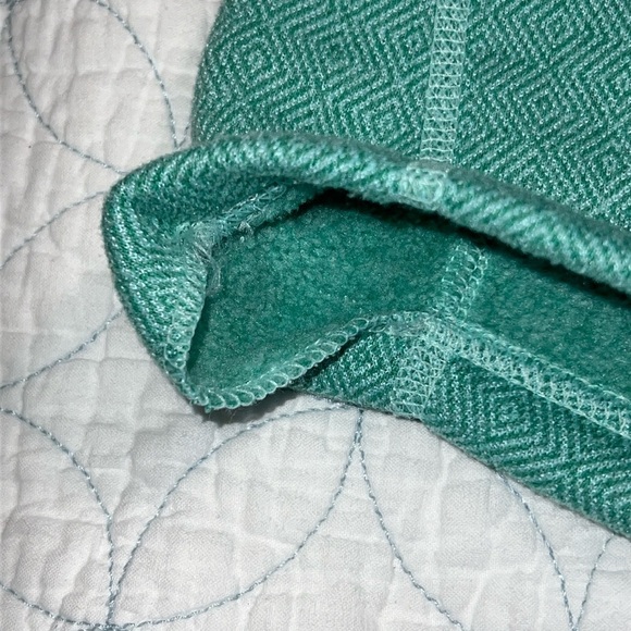 The North Face M fleece lined sweatshirt mint green l long sleeve button closure - Picture 7 of 13